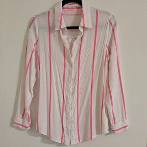 Ellison Pink Stripe Button Up